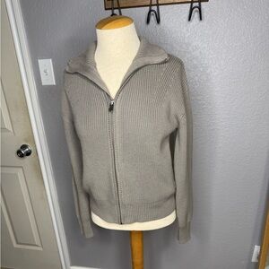 Athleta Gray‎ Zip-Up Sweater
